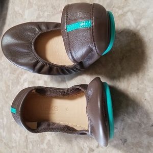 Tieks Chocolate Brown Leather Ballet Flats Size 8